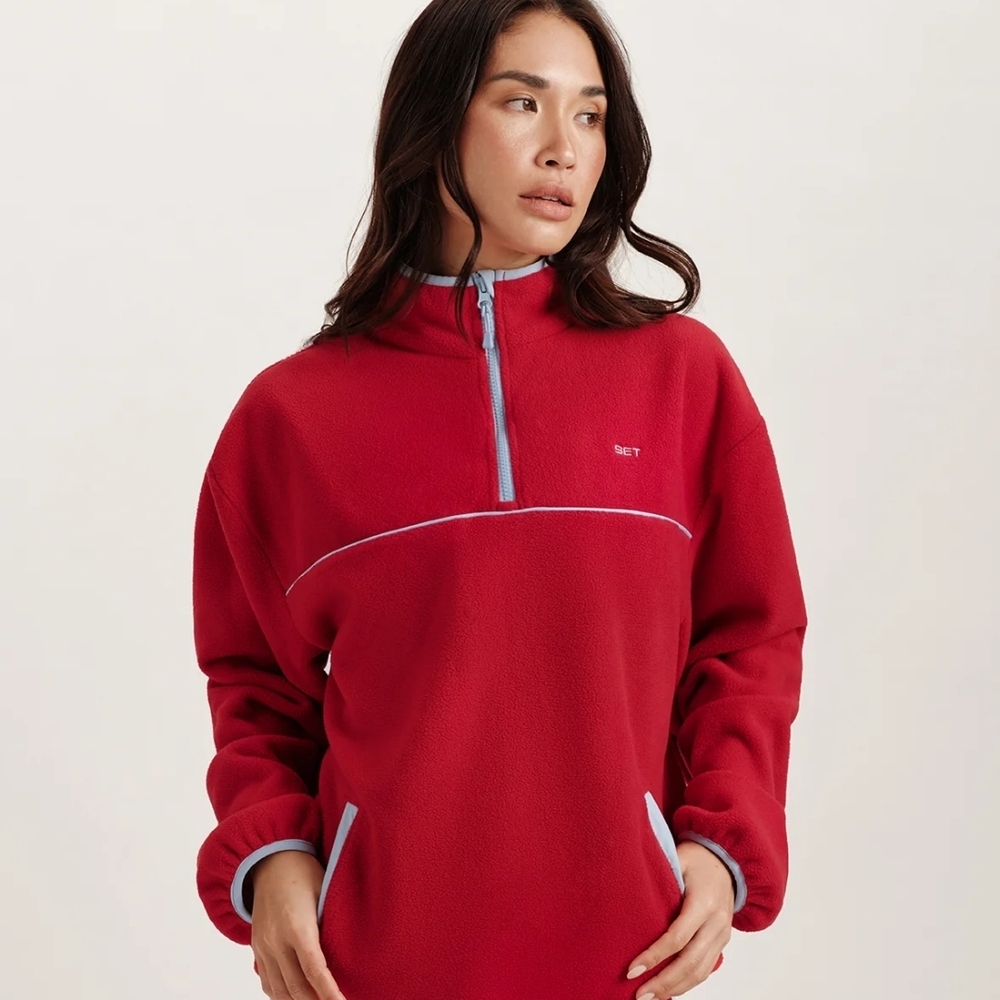 SET ACTIVE CITY OF VALENTINE VERSE Fleece Pullover SZ XS